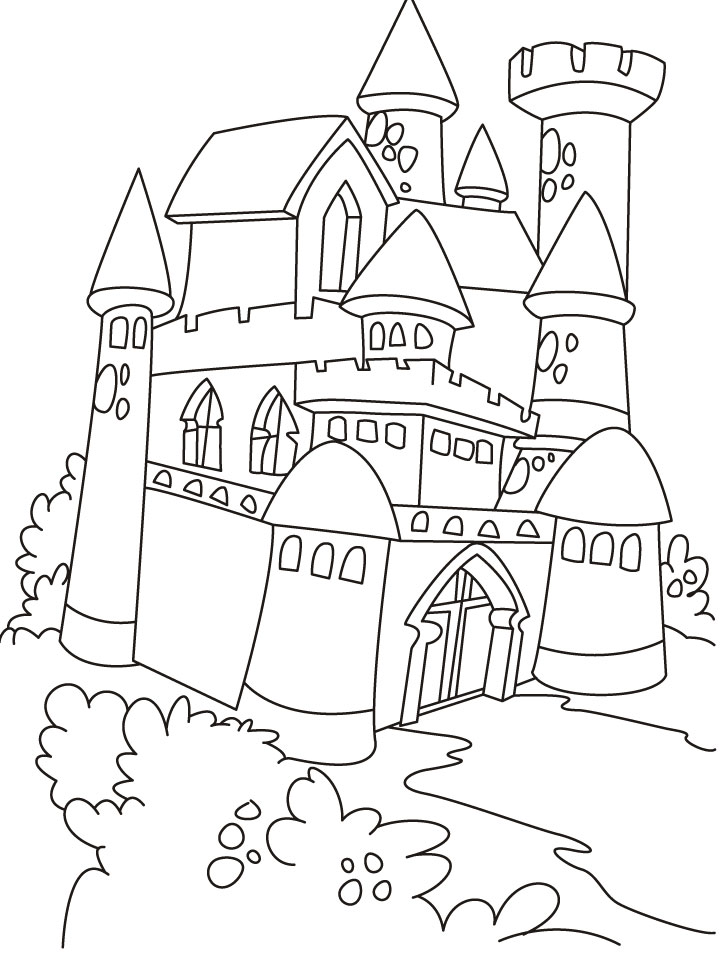 Free printable castle coloring pages for kids