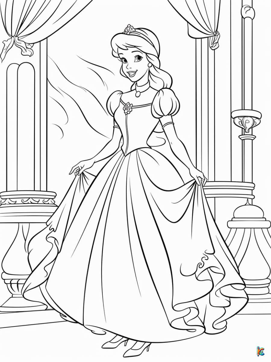 Cinderella coloring pages â