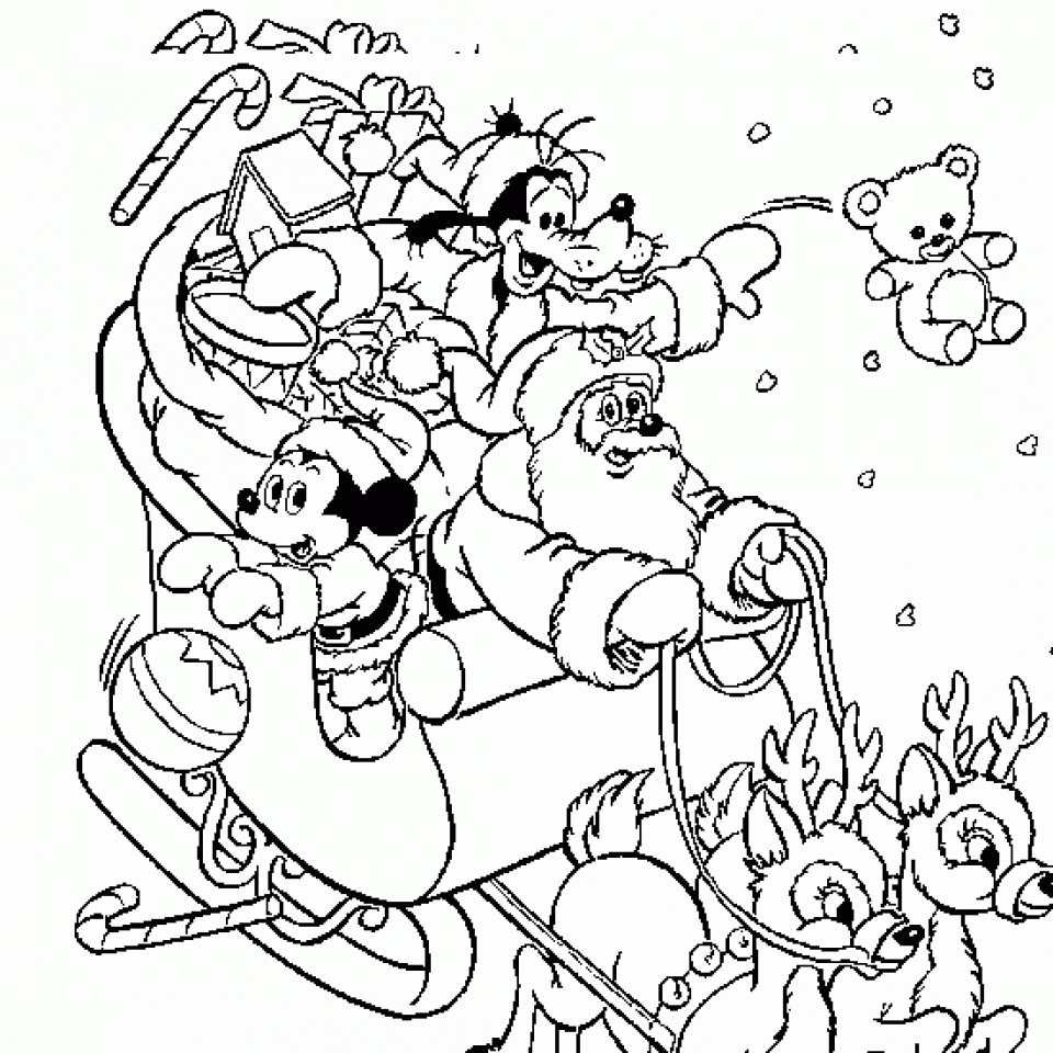 Get this simple disney christmas coloring pages to print for preschoolers vjor