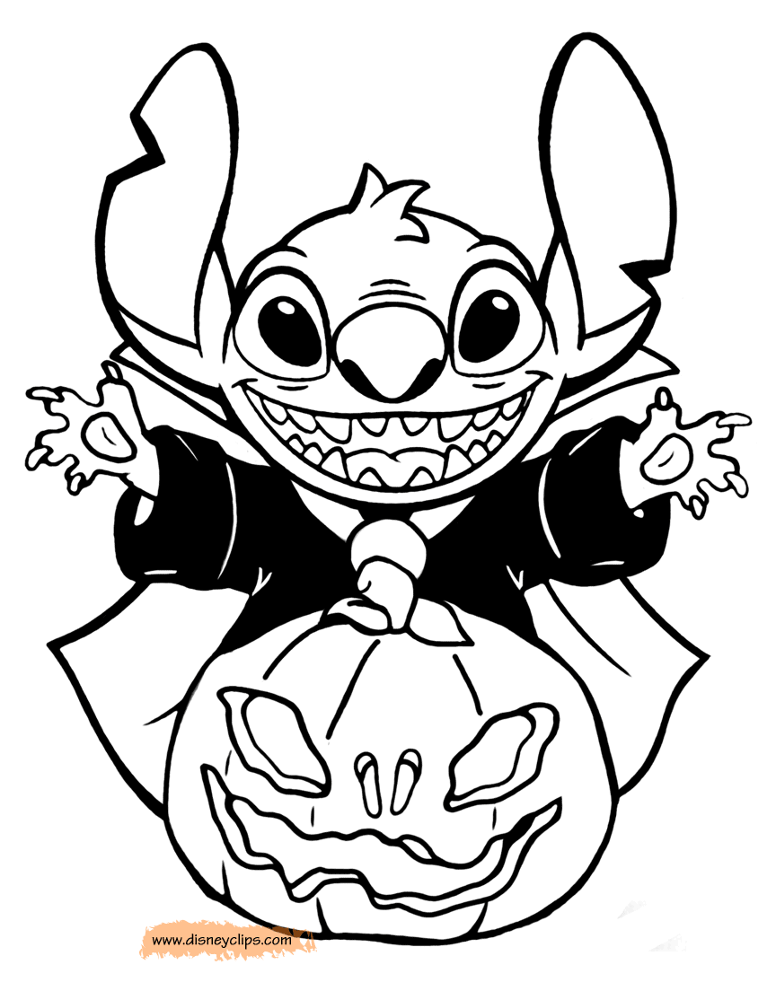 Disney halloween coloring pages