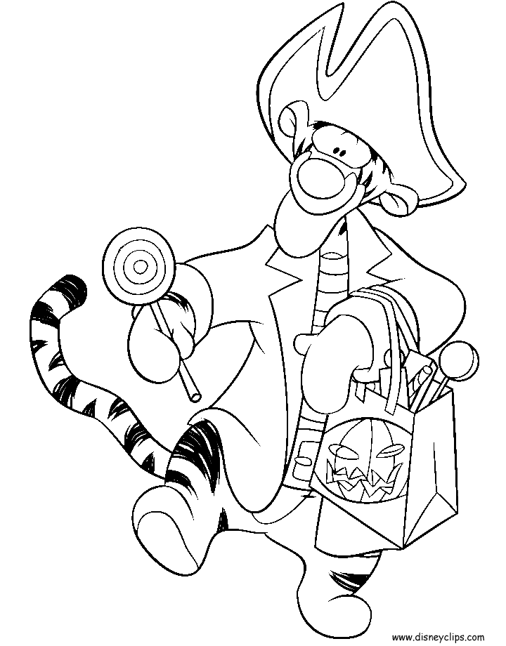 Disney halloween coloring pages