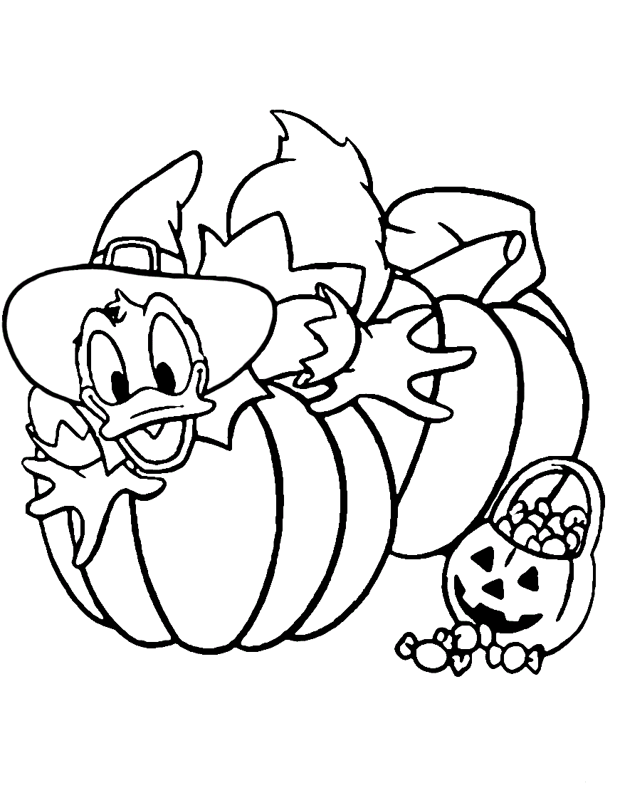 Disney halloween coloring pages