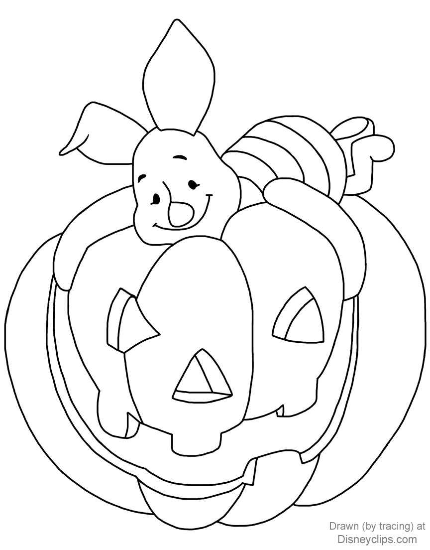 Disney halloween coloring pages