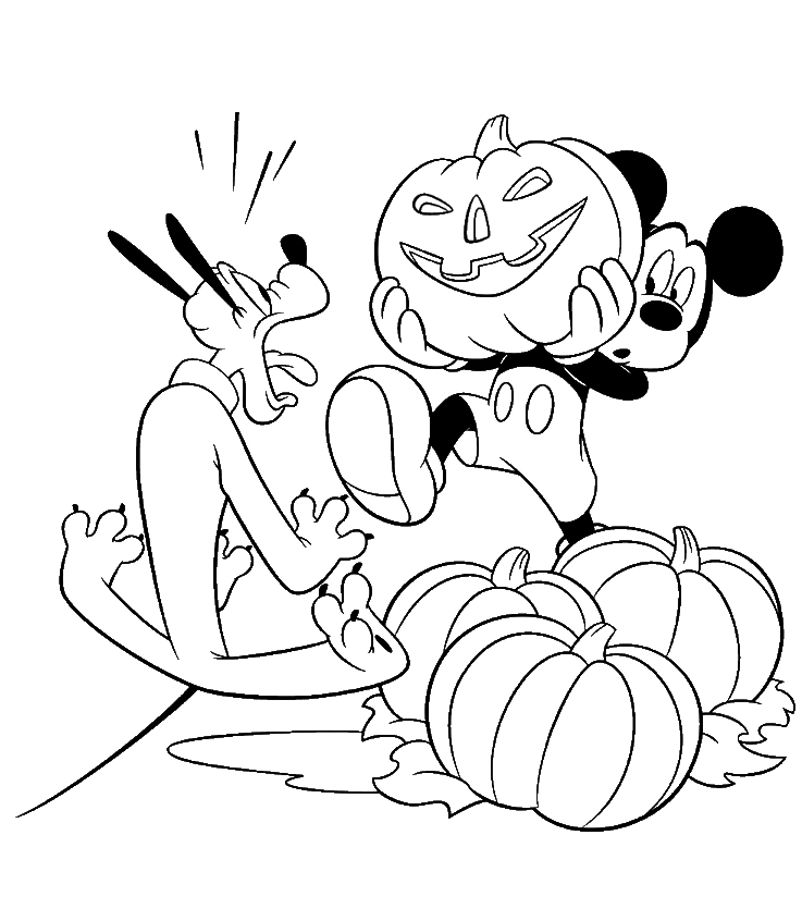 Free disney halloween coloring pages