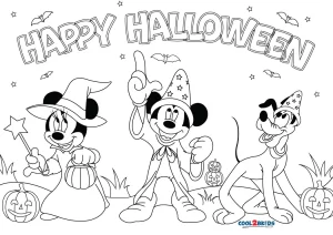 Free printable disney halloween coloring pages for kids