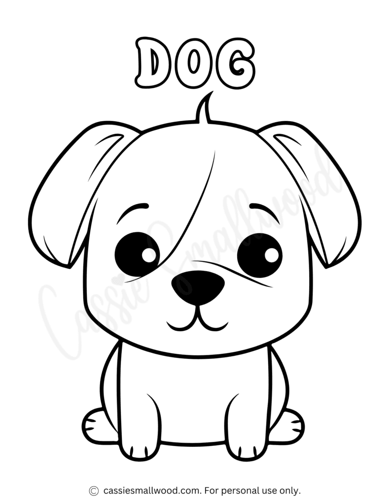 Cute dog coloring pages