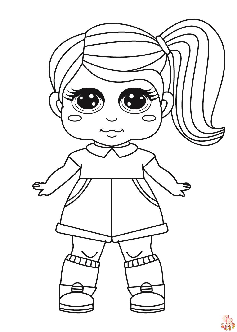 Free cute baby alive doll coloring pages