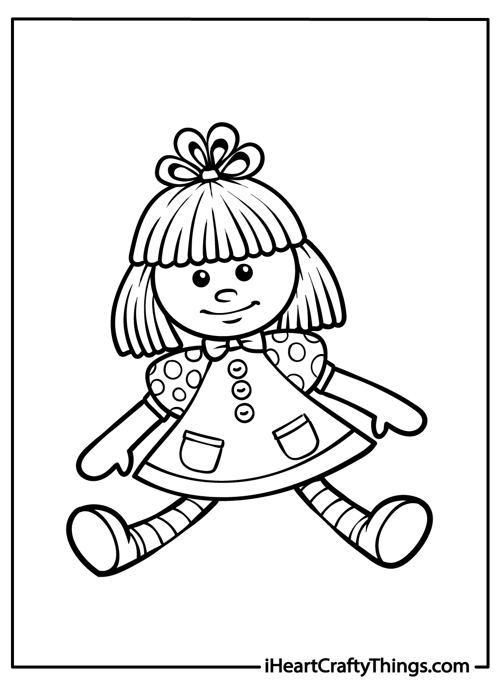 Dolls coloring pages free printables