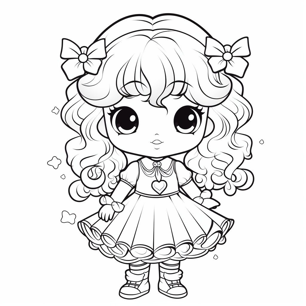 Doll coloring pages printable