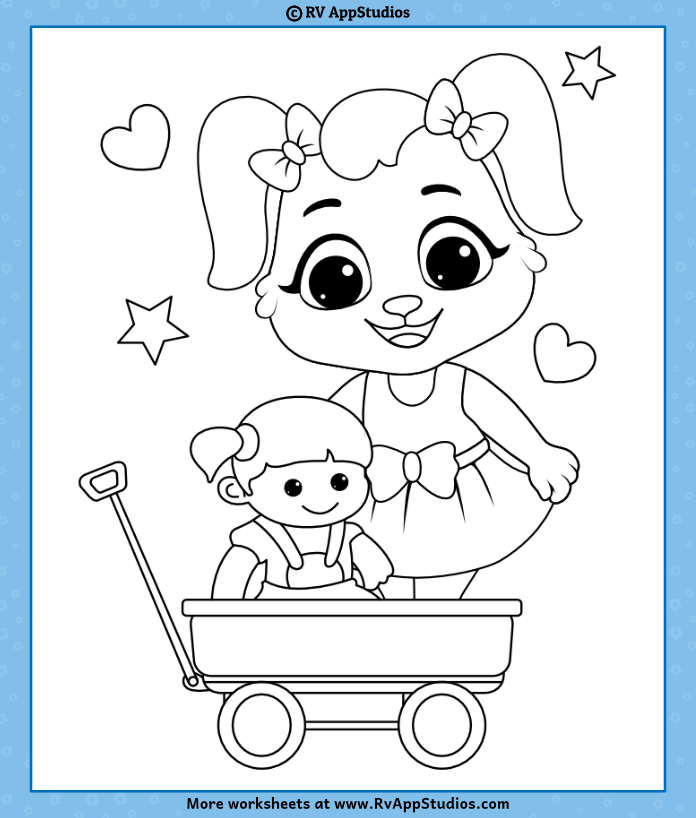 Printable dolls coloring pages for kids free dolls coloring sheets for girls