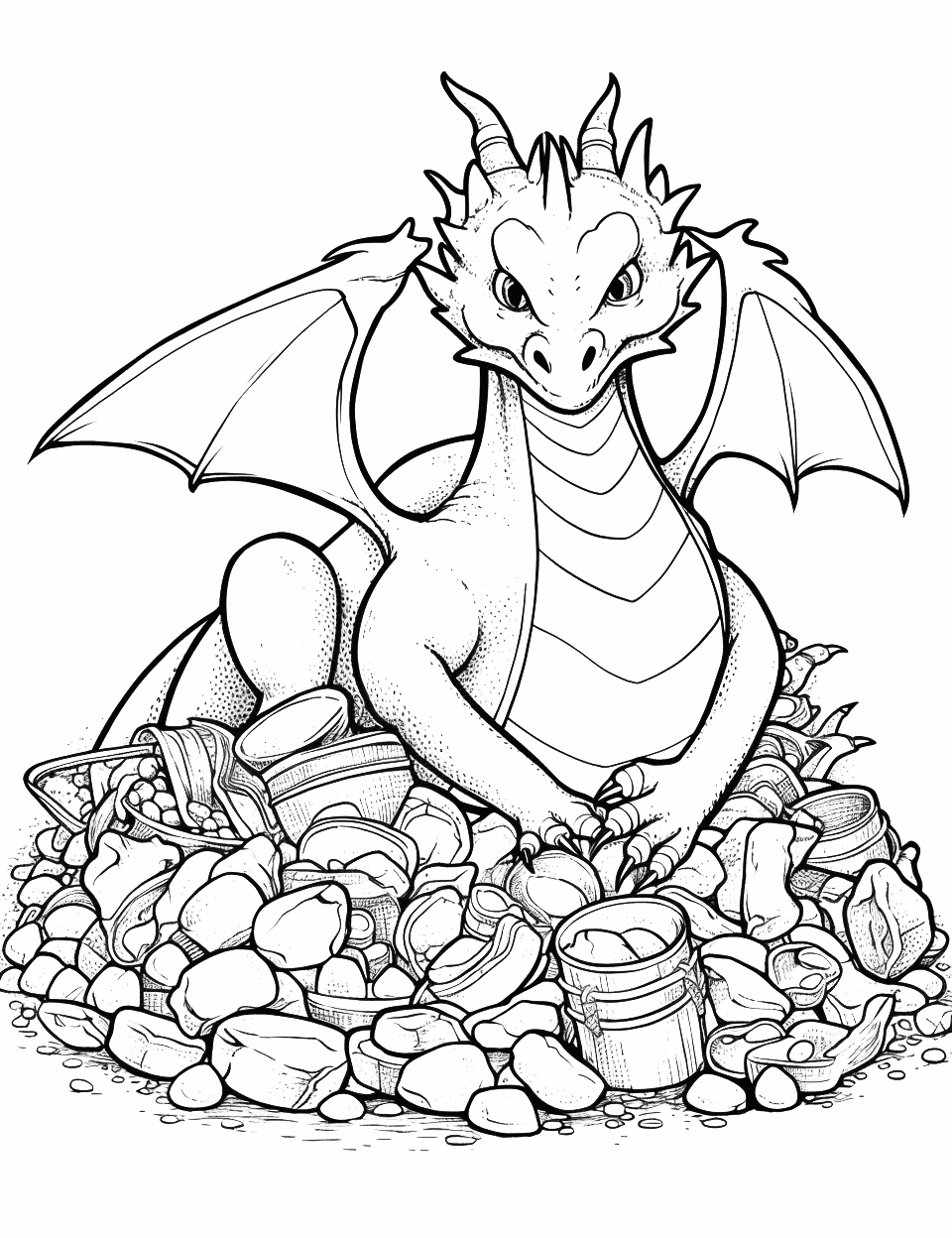 Dragon coloring pages free printable sheets