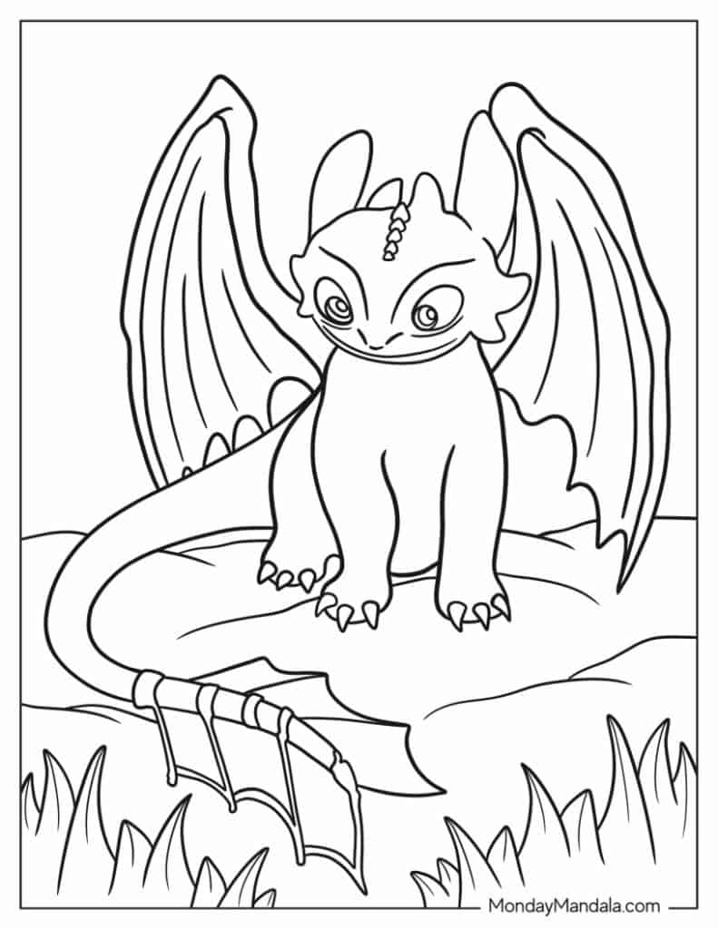 Dragon coloring pages free pdf printables