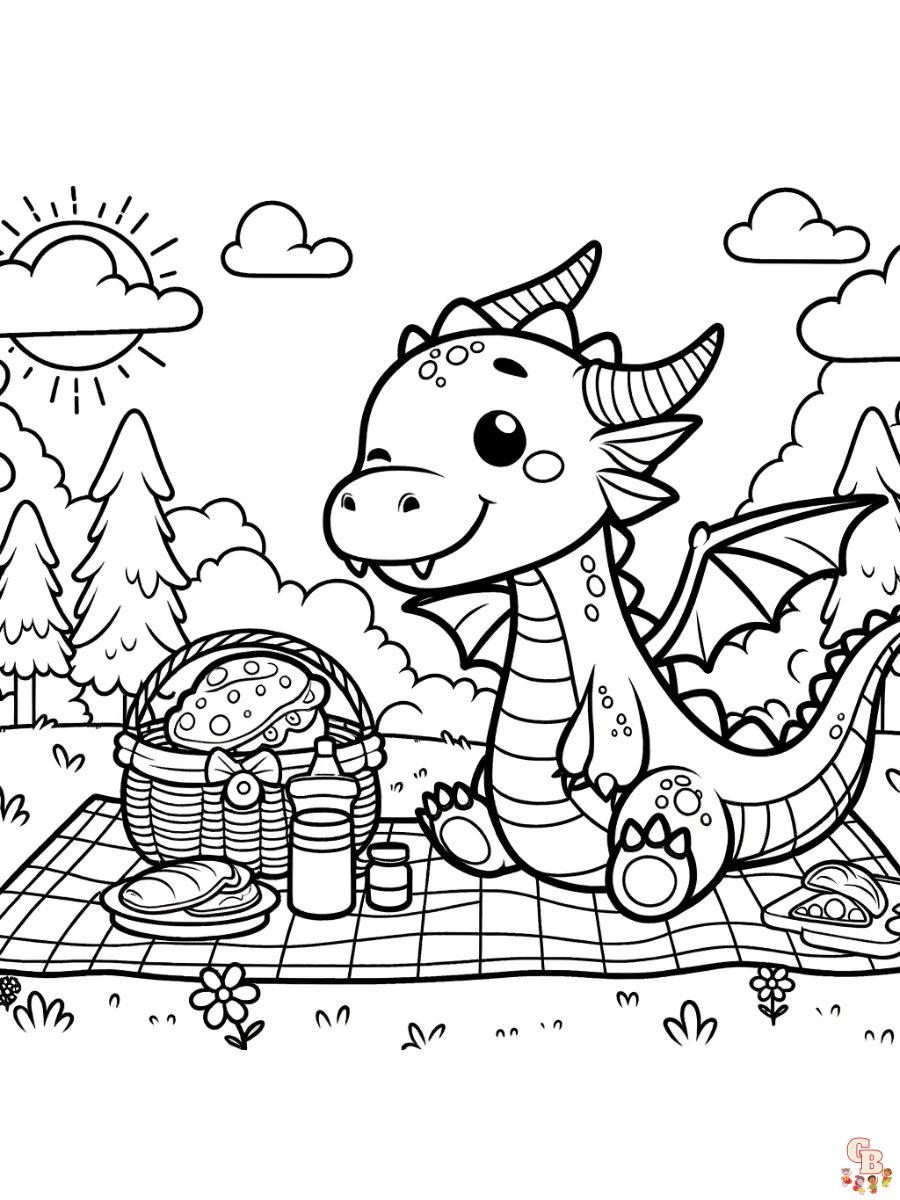 Dragon coloring pages printable and free