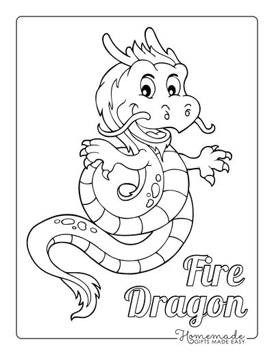 Free dragon coloring pages for kids adults