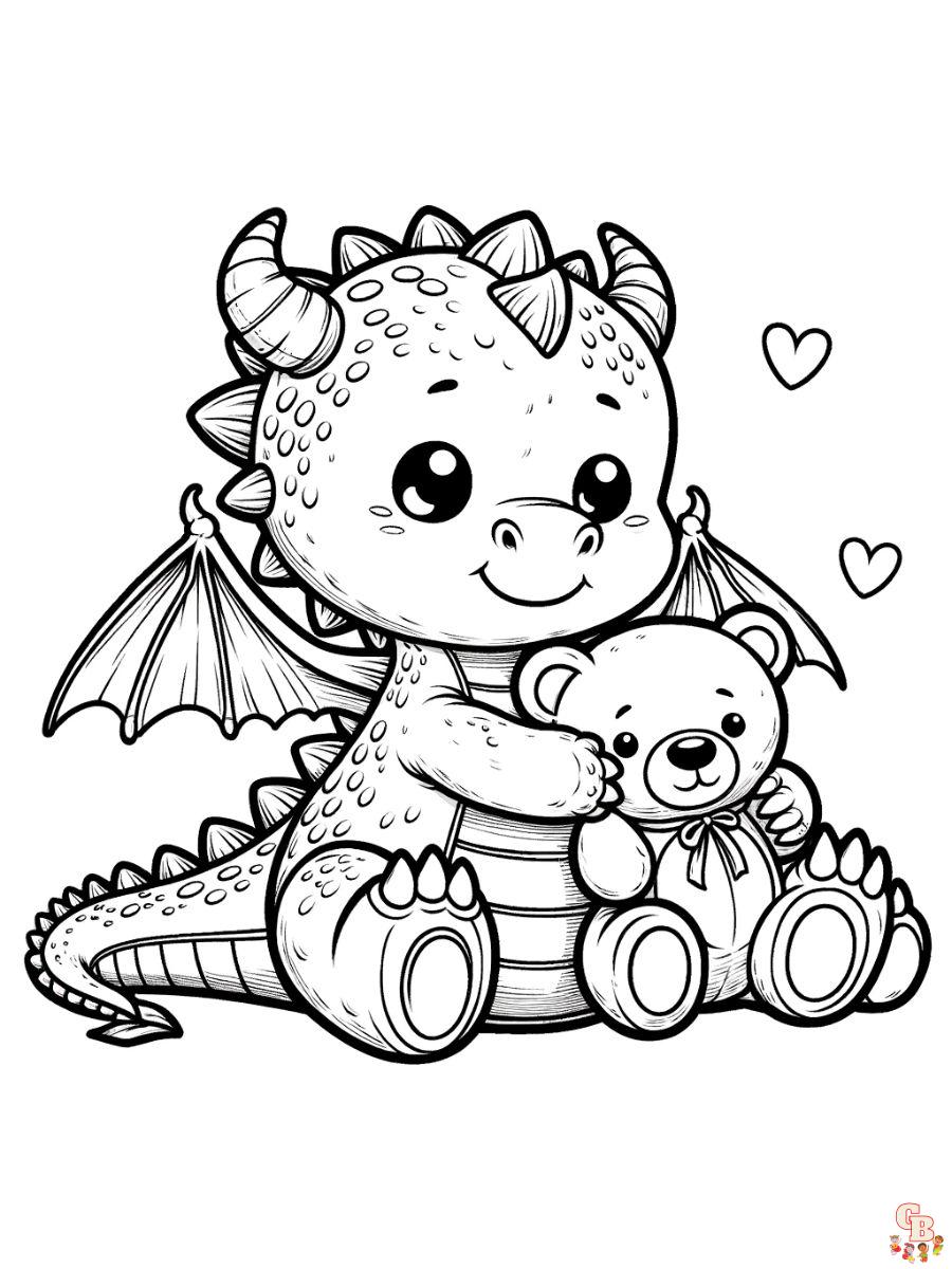 Dragon coloring pages printable and free