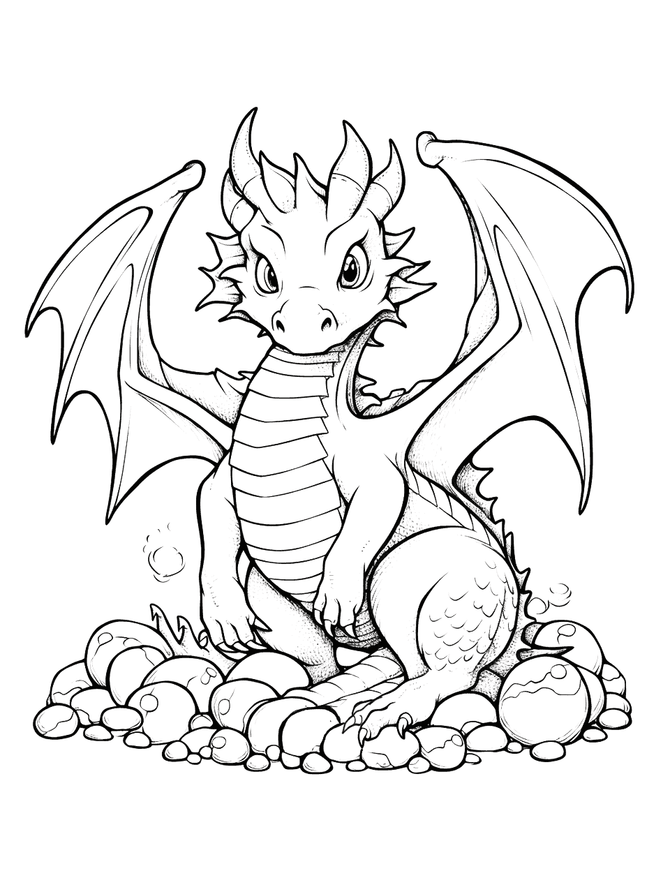 Dragon coloring pages free printable sheets