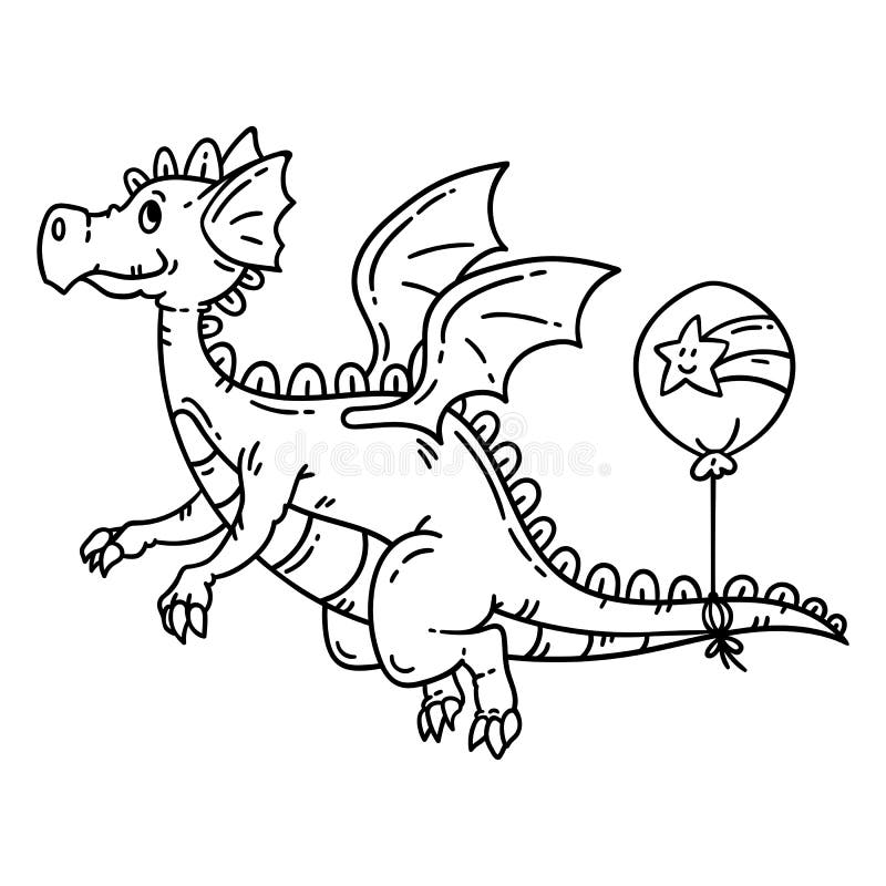 Flying dragon coloring page stock illustrations â flying dragon coloring page stock illustrations vectors clipart