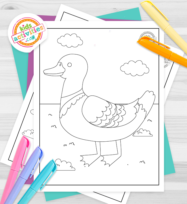 Free printable duckling duck coloring pages kids activities blog