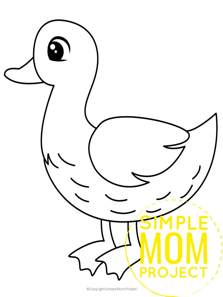 Free printable farm duck template â simple mom project