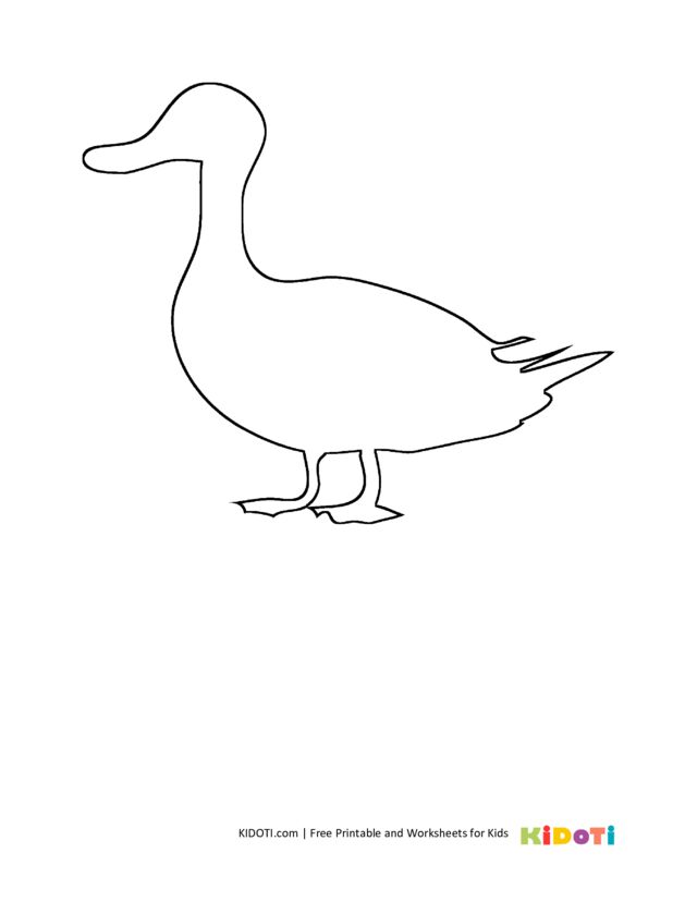 Duck coloring pages â