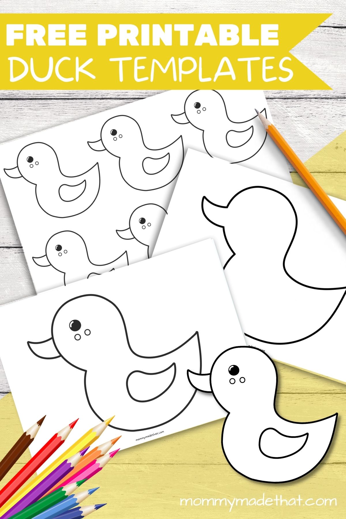 Free printable duck templates for ducky crafts and fun