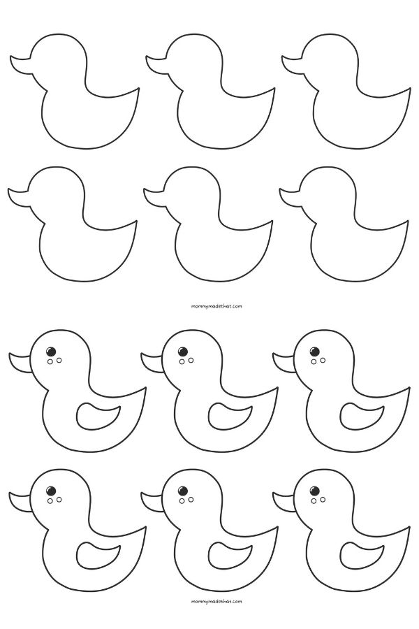 Free printable duck templates for ducky crafts and fun