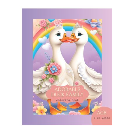 Adorable duck family coloring book age