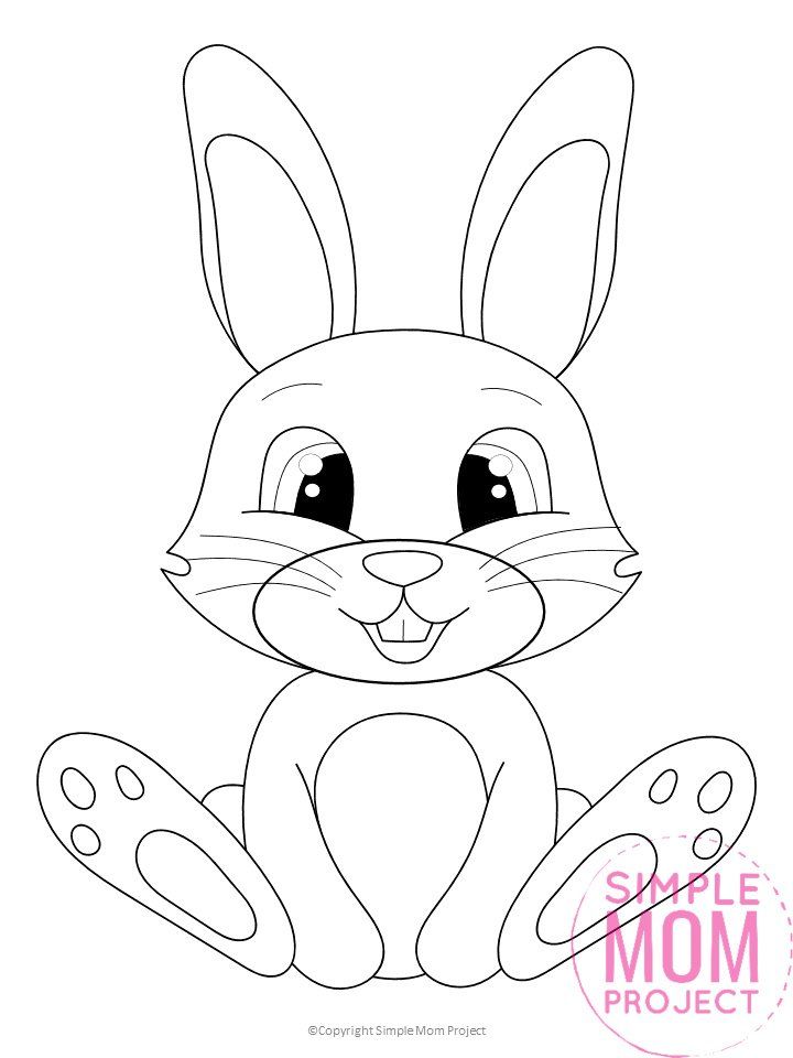 Fun and free easter bunny coloring pages for kids