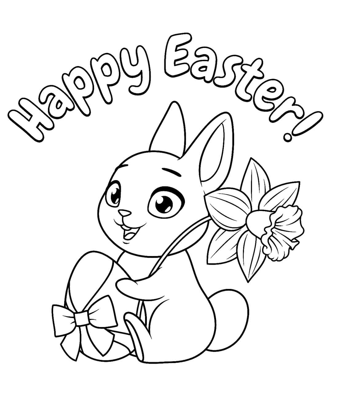 Easter bunny colorg pages free prtables off