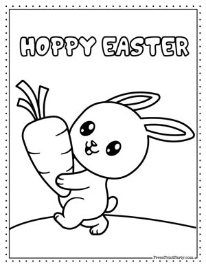 Fun easter bunnies coloring pages for kids free