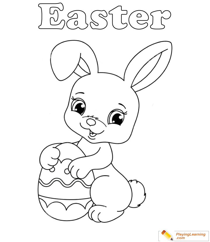 Easter bunny coloring page free easter bunny coloring page