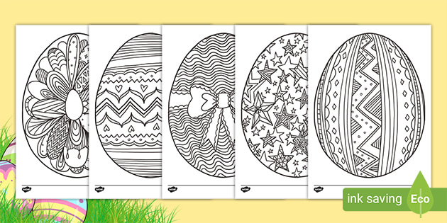 Cartoon easter eggs primary resources