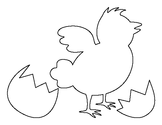 Printable easter chick template