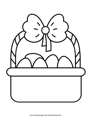 Simple easter basket coloring page â free printable pdf from