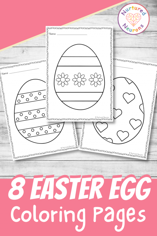 Simple easter egg coloring pages printable pdf