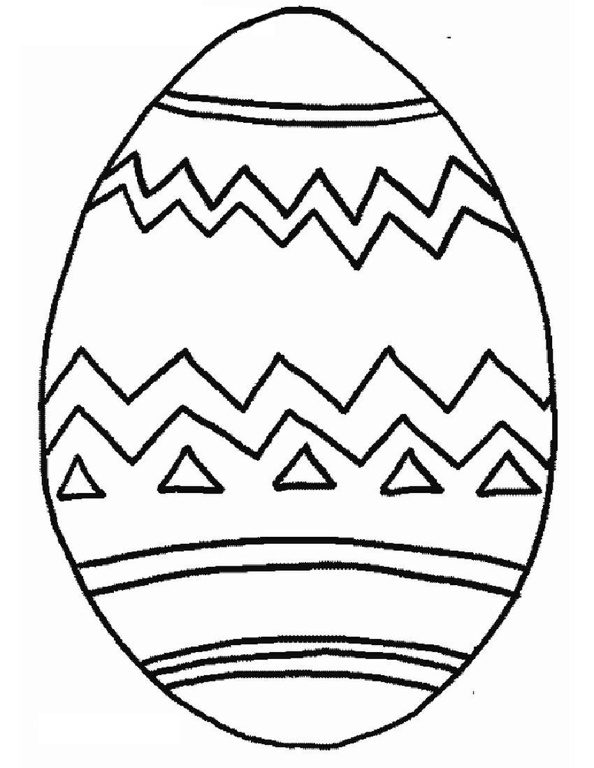 Free printable easter egg coloring pages for kids