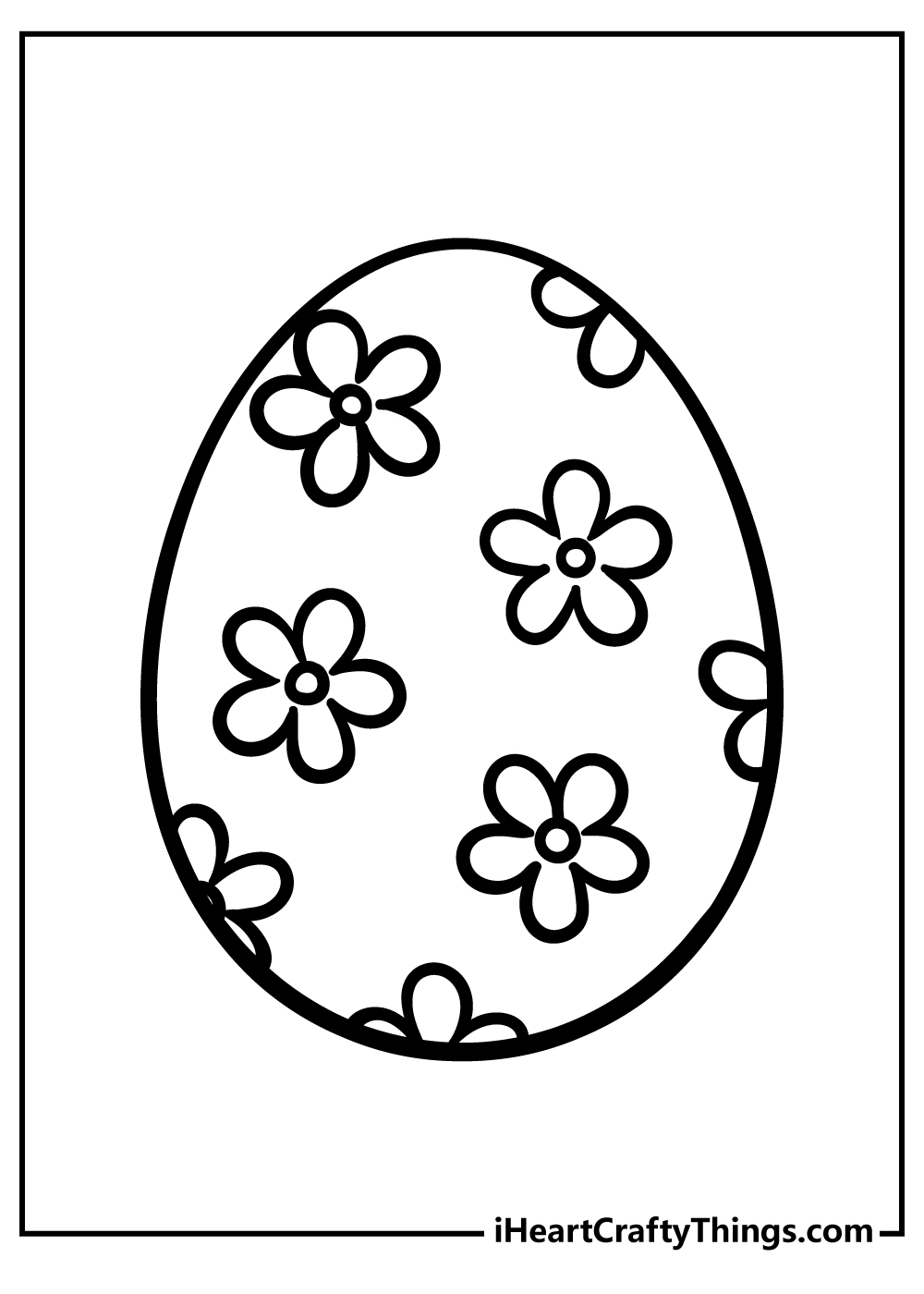 Easter egg coloring pages free printables