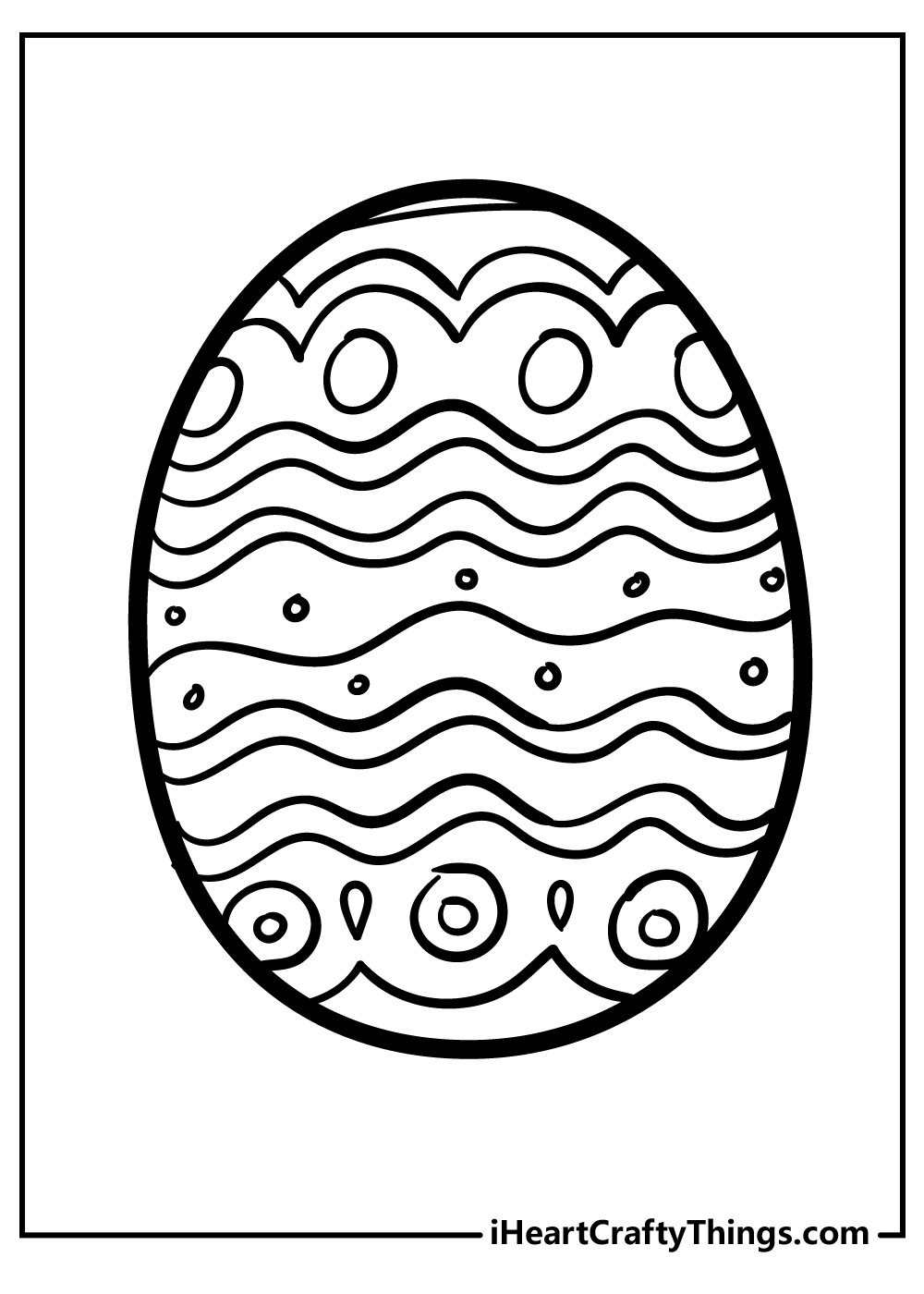 Easter egg coloring pages free printables