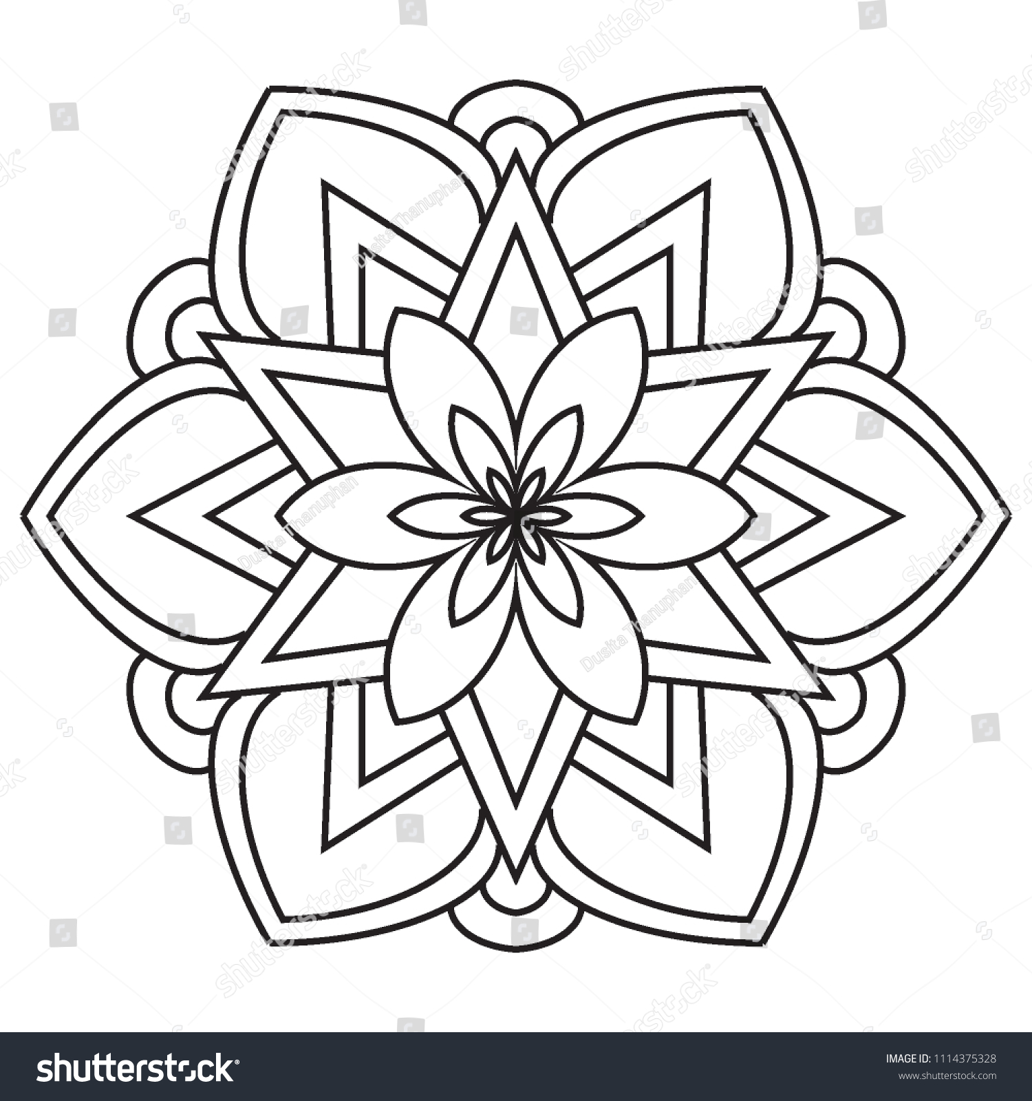 Hakuun basic easy simple mandalas coloring pages liittyvã kuvituskuva