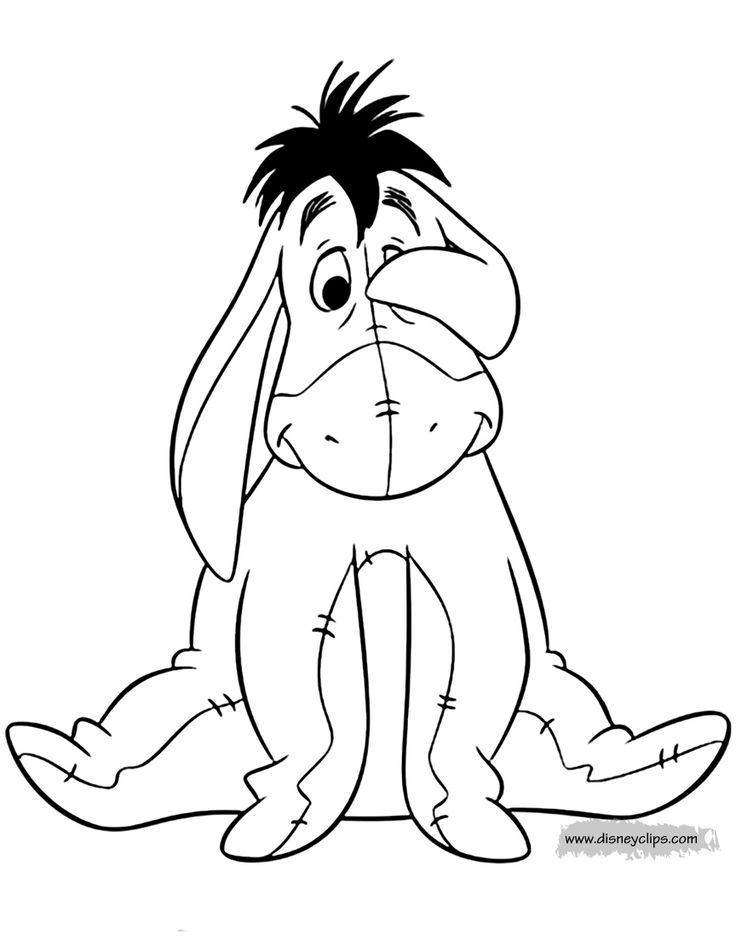 Eeyore disney character drawings disney coloring sheets disney princess coloring pages