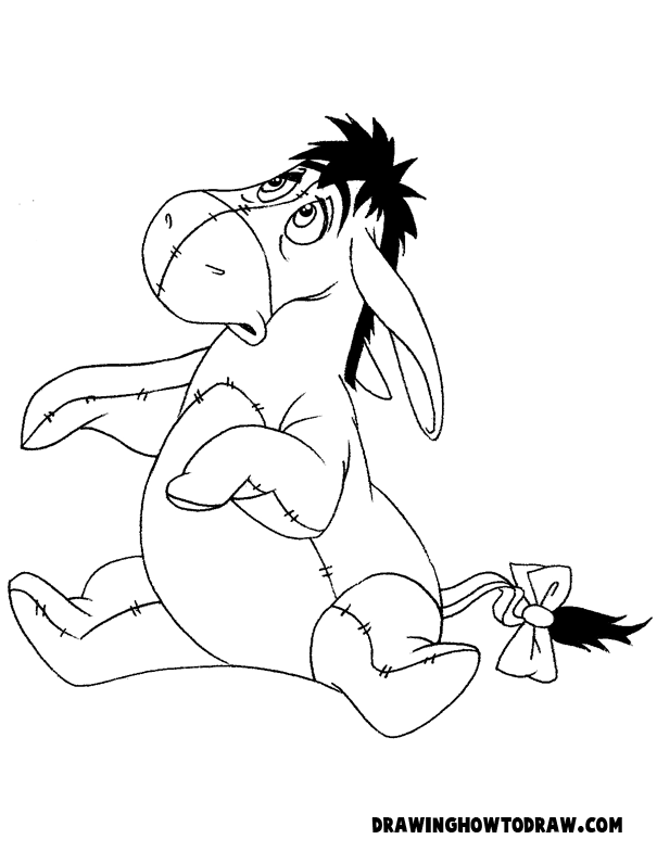 Eeyore coloring book page printable printout