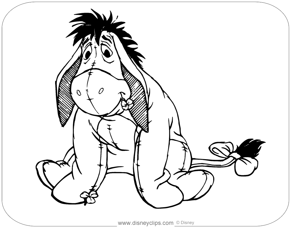 Printable eeyore coloring pages