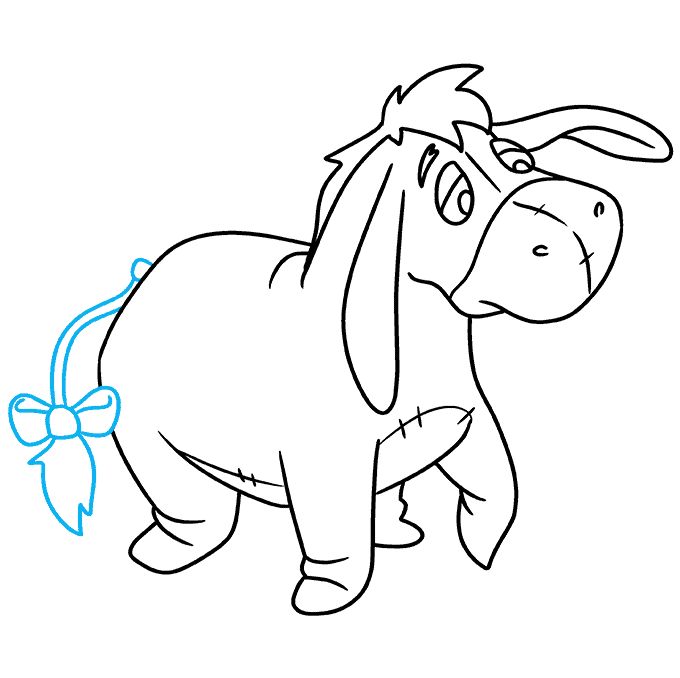 How to draw eeyore