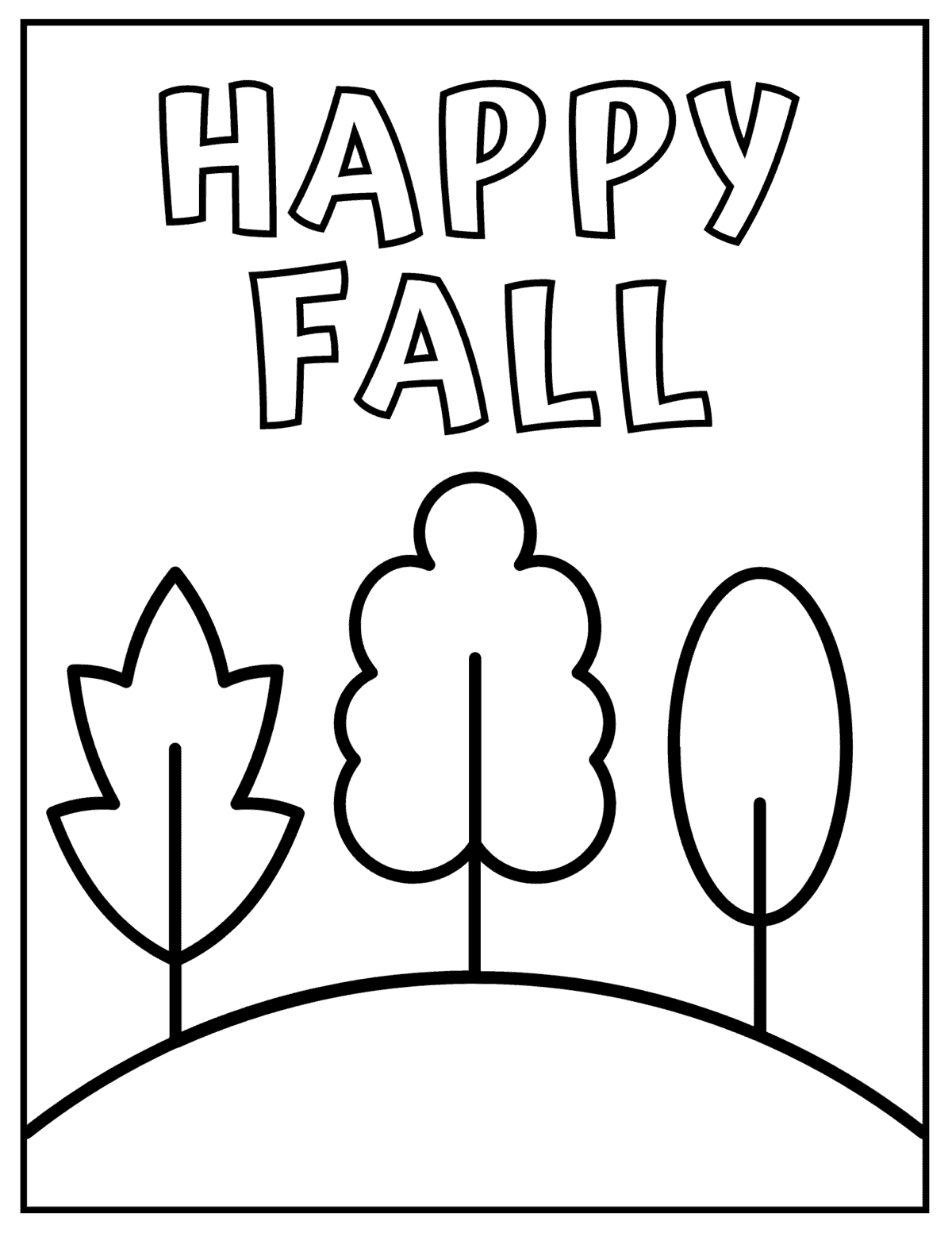 Free printable fall coloring pages