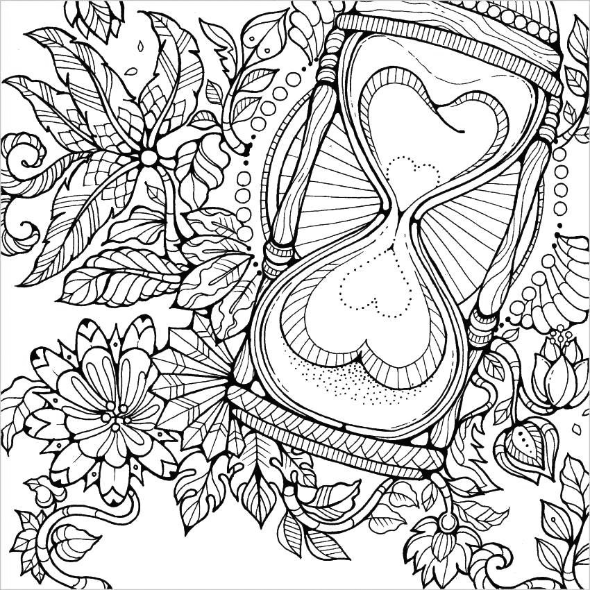 Easy coloring pages for adults