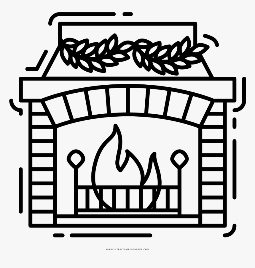 Fireplace coloring page hd png download transparent png image