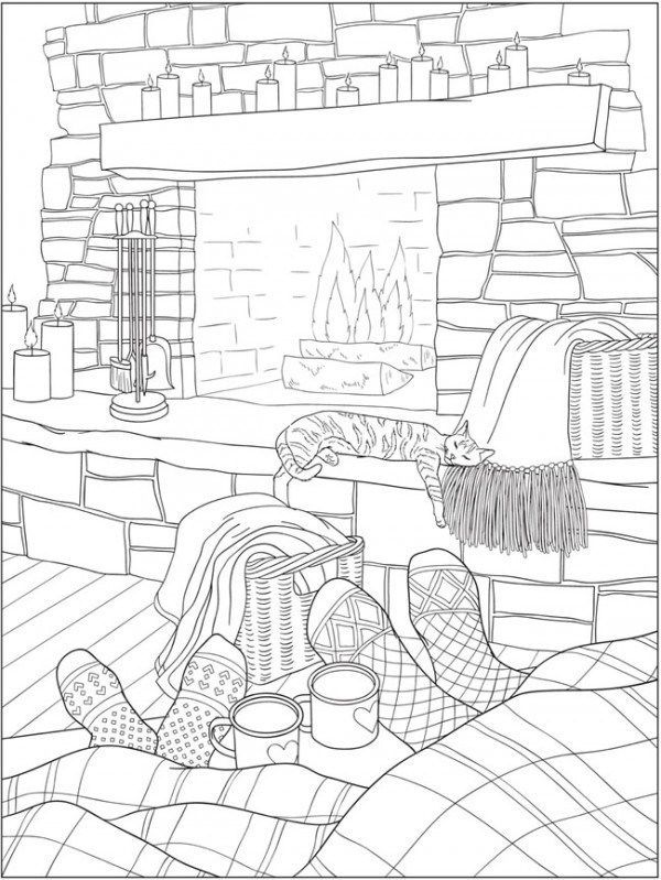 Warm and happy home coloring pages printable adult coloring pages coloring pages monster coloring pages