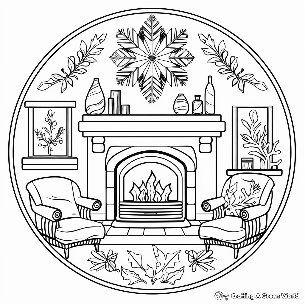 Winter mandala coloring pages