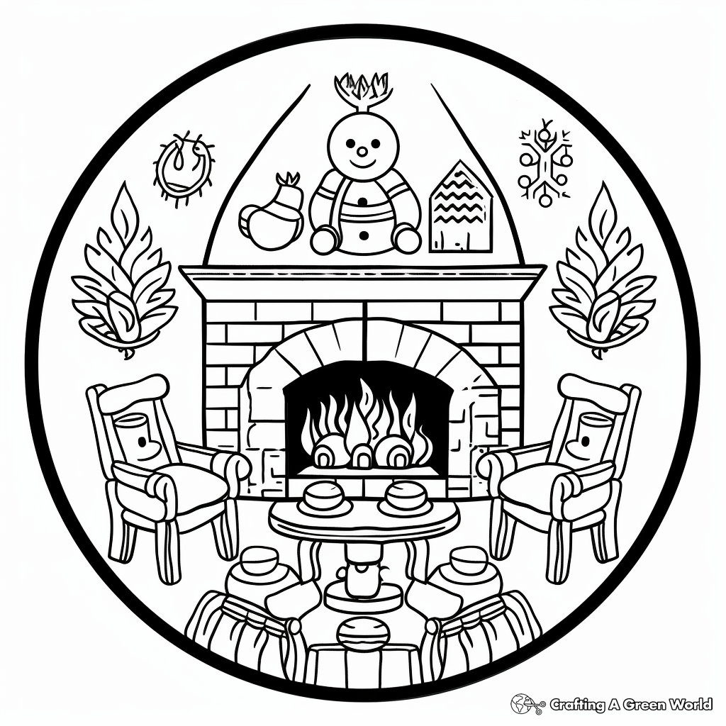 Winter mandala coloring pages