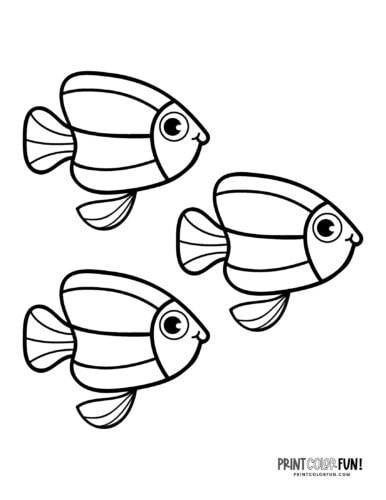 Free fish coloring pages color clipart swim through a sea of creativity activities at